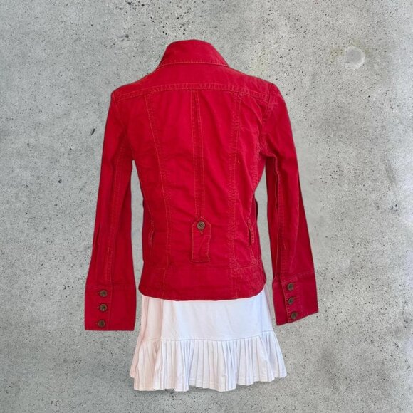 2000s red zip up jacket - Picture 4 of 8